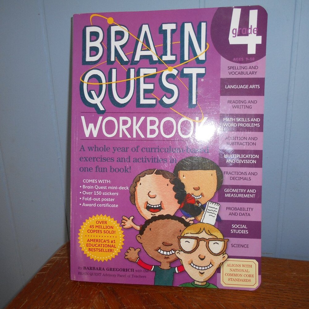 4th Grade Brain Quest Workbook- Over 300 Pages